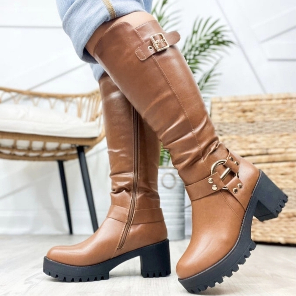 Brown Knee-High Boots